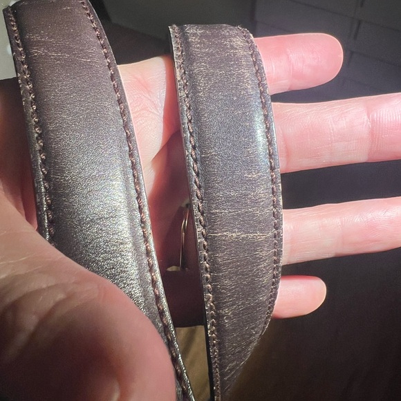 Salvatore Ferragamo brown leather straps and tan suede bag. Great condition - Picture 7 of 16